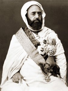 Retrato de Abd el Kader alrededor de 1875