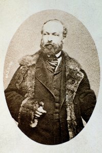 Retrato de Antonio Bazzini, compositor y violinista italiano (foto en blanco y negro) de Unknown photographer