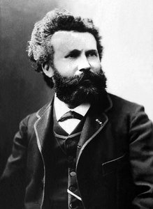 Retrato de Camille Flammarion (1842-1925), astrónomo y periodista científico francés de Unknown photographer
