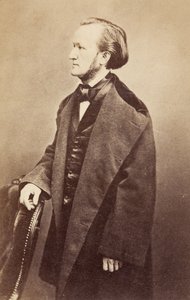 Retrato de Richard Wagner, hacia 1860 (fotografía en blanco y negro) de Unknown photographer