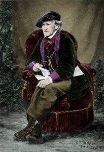 Retrato del compositor Richard Wagner (1813-1883) en la Villa Tribschen en Lucerna, Suiza.