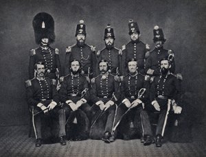 Retrato de los oficiales de la Guardia Nacional Belga