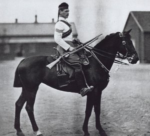 Sargento del 92º Gordon Highlanders, equipado como infantería montada de Unknown photographer