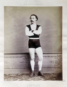 El gimnasta Jules Leotard - en “el Centauro” de octubre de 1867, ciudad de París de Unknown photographer
