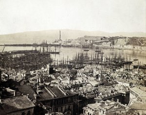 El puerto de Génova a finales del siglo XIX de Unknown photographer