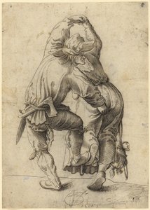 Pareja de campesinos bailarines de Urs Graf