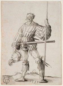 Soldado con lanza, 1514 de Urs Graf