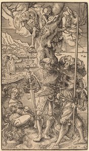 Dos mercenarios y una mujer, 1524 de Urs Graf