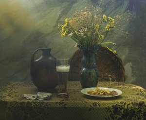Naturaleza muerta a la hora dorada de UstinaGreen