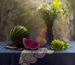 Naturaleza muerta rústica de la cosecha de UstinaGreen