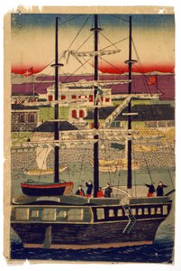Puerto de Kioto, Japón de Utagawa (1786 1865) Kunisada