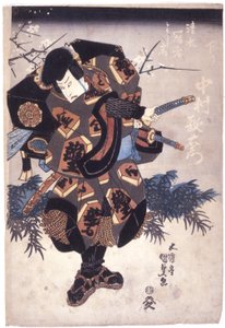 Nakamura Utaemon en el papel de Shimizu Kanja Yoshitaka (xilografía en color)