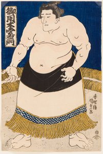 Retrato del luchador de sumo Goyogi Kumoemon