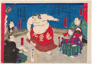 Retrato del luchador de sumo Kidomaru, de 11 años de Utagawa  Kuniaki