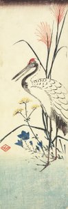(Hierba de la Pampa, Patrinia, Campanilla China y una grulla), 1830-1858