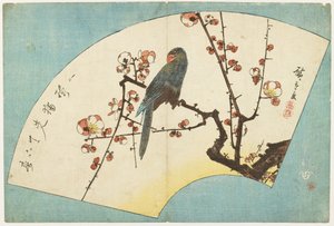 (Loro en un ciruelo en flor), mediados del siglo XIX