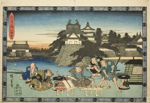 Acto 3 (Sandanme), de la serie "La venganza de los leales retenedores (Chushingura)" de Utagawa Hiroshige