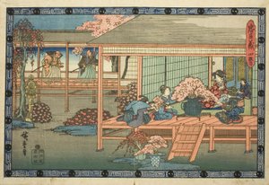 Acto 4 (Yondanme), de la serie "La venganza de los leales retenedores (Chushingura)" de Utagawa Hiroshige