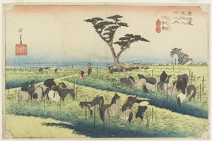 Feria de caballos de abril, Chiryu_, c. 1833
