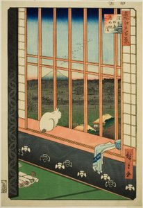 Campos de arroz de Asakusa y festival de Torinomachi, de la serie "Cien vistas famosas de Edo" de Utagawa Hiroshige