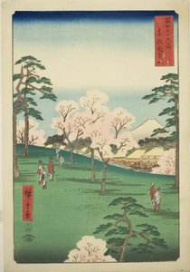 Colina Asuka en la capital oriental (Toto Asukayama), de la serie "Treinta y seis vistas del Monte Fuji (Fuji sanjurokkei)"