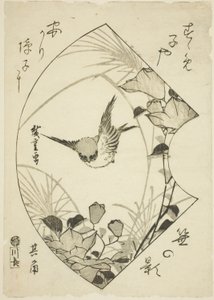 Flor de otoño y gorrión de Utagawa Hiroshige