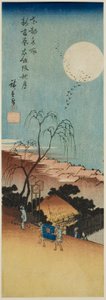 Luna de otoño en Nueva Yoshiwara en Emonzaka (Shin Yoshiwara Emonzaka shugetsu), de la serie "Vistas famosas de la capital del este (Toto meisho)"