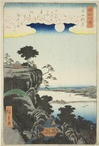 Luna de otoño sobre el templo Ishiyama (Ishiyama shugetsu), de la serie "Ocho vistas de Omi (Omi hakkei)"