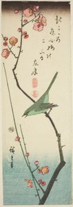 Ruiseñor en rama de ciruelo de Utagawa Hiroshige