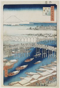Clima despejado después de la nieve, puente Nihonbashi, mayo 1856