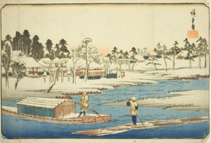 Clima despejado después de la nieve en Massaki (Massaki yukibare no zu), de la serie "Lugares Famosos de la Capital del Este (Toto meisho)"