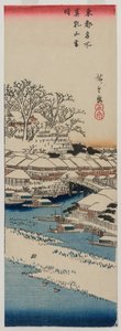 Tiempo despejado después de la nieve en Matsuchiyama, de la serie Lugares famosos en la capital oriental