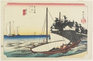 Puerta del Ferry de Shichiri, Kuwana, c. 1833