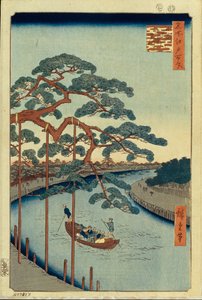 Cinco Pinos y el Canal Onagi Cien Vistas Famosas de Edo, 1856-1858