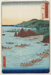 Playa Goshiki (Cinco Colores), Provincia de Awaji, septiembre de 1855