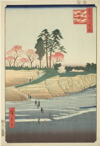 Colina Goten en Shinagawa (Shinagawa Gotenyama), de la serie Cien vistas famosas de Edo (Meisho Edo hyakkei)