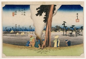 Hamamatsu, de Cincuenta y tres estaciones en la carretera Tokaido, c.1834 de Utagawa Hiroshige