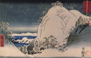 Hiroshige, Santuarios en montañas nevadas
