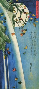Hiroshige, La luna sobre una cascada de Utagawa Hiroshige