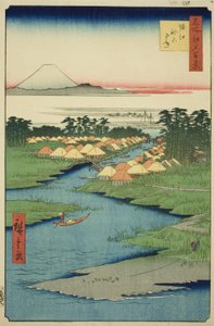 Horie y Nekozane, de la serie "Cien vistas famosas de Edo (Meisho Edo hyakkei)" de Utagawa Hiroshige