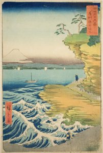 Playa de Hota en la provincia de Awa (Boshu Hota no kaigan), de la serie "Treinta y seis vistas del monte Fuji (Fuji sanjurokkei)"