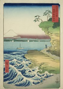 Playa Hota en la provincia de Awa (Boshu Hota no kaigan), de la serie "Treinta y seis vistas del monte Fuji (Fuji sanjurokkei)"