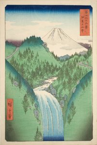 En las montañas de la provincia de Izu (Izu no sanchu), de la serie "Treinta y seis vistas del monte Fuji (Fuji sanjurokkei)"