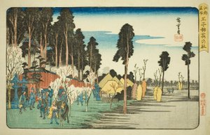 Santuario Inari en Oji, de la serie "Lugares Famosos en Edo"