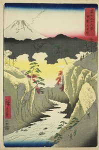 Paso de Inume en la provincia de Kai, de la serie "Treinta y seis vistas del monte Fuji"