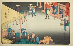 Ishiyakushi—No. 45, de la serie "Cincuenta y tres estaciones del Tokaido" de Utagawa Hiroshige