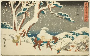 Ishiyakushi, de la serie "Cincuenta y tres Estaciones del Tokaido," también conocida como el Tokaido Gyosho