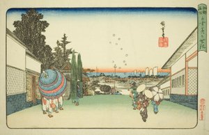 Kasumigaseki, de la serie "Lugares famosos en Edo (Koto meisho)" de Utagawa Hiroshige