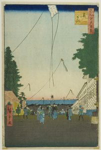 Kasumigaseki, de la serie "Cien vistas famosas de Edo (Meisho Edo hyakkei)" de Utagawa Hiroshige