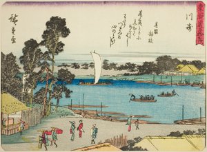Kawasaki, de la serie "Cincuenta y tres estaciones del Tokaido" de Utagawa Hiroshige